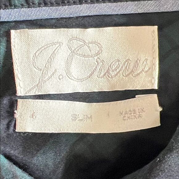 J. Crew Women'sTartan Tuxedo Shirt Blouse Button Down Shirt Cotton Silk Size 4 - Picture 10 of 10